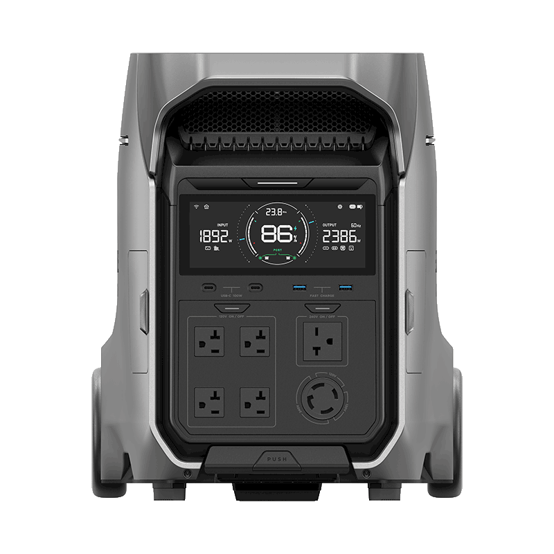 EcoFlow Delta Pro 3 Portable Power Station view with display